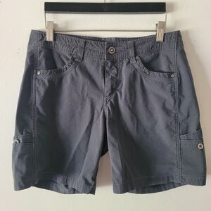 Kuhl Cargo Womens Shorts Size 8 Dark Gray Outdoor‎ Hiking Active Camping